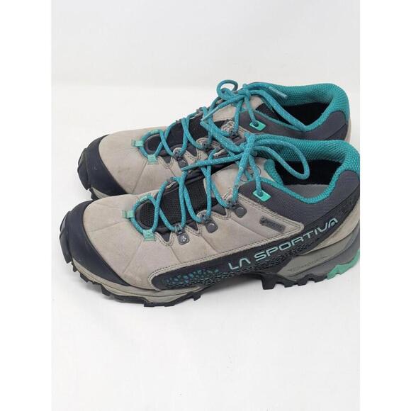 La Sportiva Genesis Low GTX Grey/Mint Women Size 8.5 - Picture 3 of 7